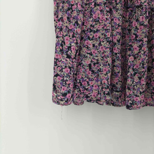 ザラ ZARA 花柄フレアロングシャツワンピース レディース import:XS