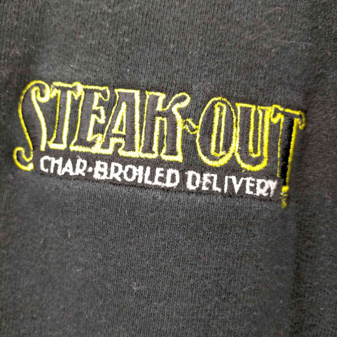フルーツオブザルーム FRUIT OF THE LOOM SUPER COTTON STEAK-OUT 企業ロゴ 肉厚スウェット スタジャン メンズ import:L