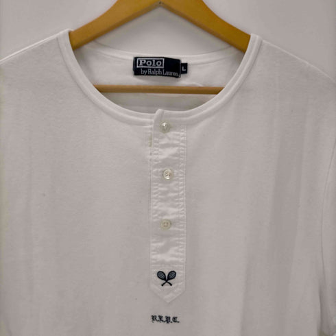 ポロバイラルフローレン Polo by RALPH LAUREN S/S フロント刺繍ヘンリーネックTシャツ メンズ JPN:L