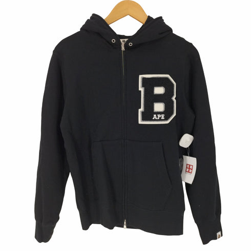 アベイシングエイプ A BATHING APE Full Zip Hoodie Bワッペン ASNKA バック アップリケ 刺繍 ジップアップ パーカー メンズ JPN:M