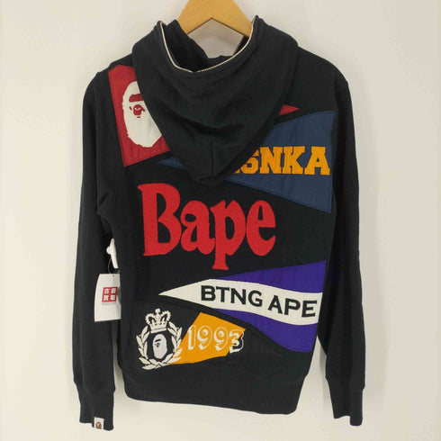 アベイシングエイプ A BATHING APE Full Zip Hoodie Bワッペン ASNKA バック アップリケ 刺繍 ジップアップ パーカー メンズ JPN:M