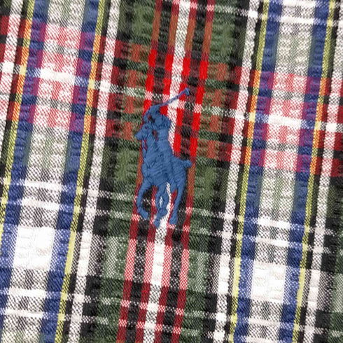 ポロバイラルフローレン Polo by RALPH LAUREN S/S スモールポニー刺繍シアサッカーBDシャツ メンズ JPN:M