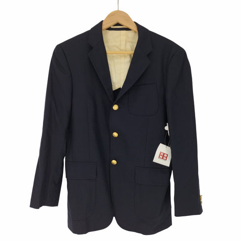 ミスターベイシングエイプ MR.BATHING APE モヘア シルク 混 金ボタン 紺ブレ 3B テーラードジャケット メンズ JPN:48