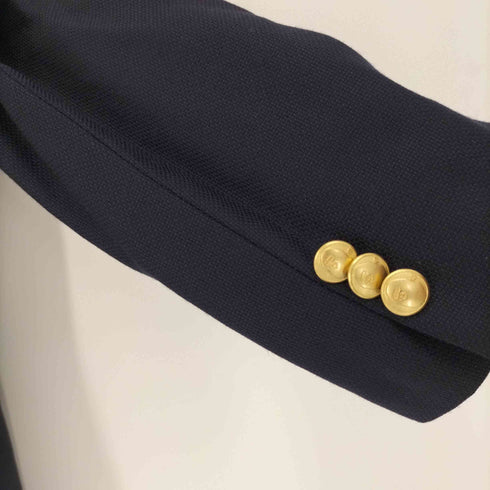 ミスターベイシングエイプ MR.BATHING APE モヘア シルク 混 金ボタン 紺ブレ 3B テーラードジャケット メンズ JPN:48