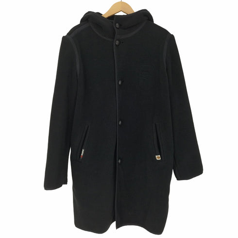 アベイシングエイプ A BATHING APE 00S POLARTEC 胡桃ボタン フーデッド フリース コート メンズ JPN:M