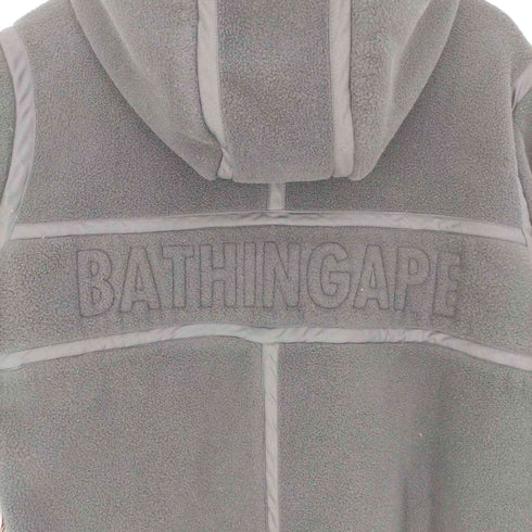 アベイシングエイプ A BATHING APE 00S POLARTEC 胡桃ボタン フーデッド フリース コート メンズ JPN:M