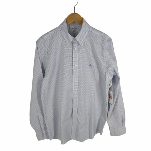 ブルックスブラザーズ BROOKS BROTHERS REGENT FIT ロゴ刺しゅうチェック柄オックスフォードシャツ メンズ JPN:M