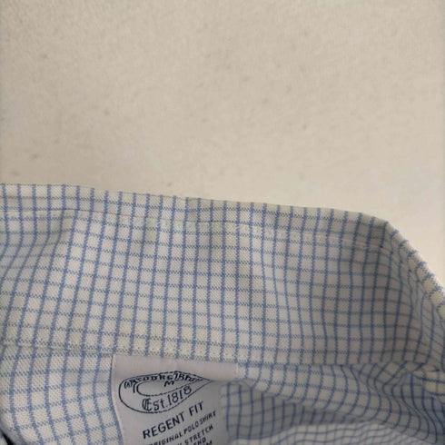 ブルックスブラザーズ BROOKS BROTHERS REGENT FIT ロゴ刺しゅうチェック柄オックスフォードシャツ メンズ JPN:M