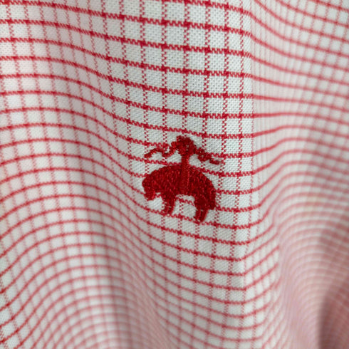 ブルックスブラザーズ BROOKS BROTHERS REGENT FIT ロゴ刺しゅうチェック柄オックスフォードシャツ メンズ JPN:M