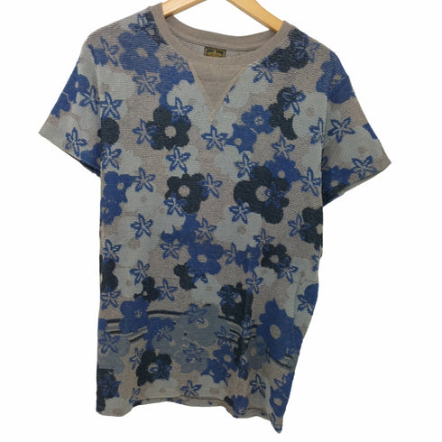 ジプシーアンドサンズ GYPSY&SONS 前V 花柄パイル地クルーネックTシャツ メンズ JPN:M