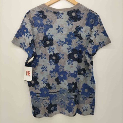 ジプシーアンドサンズ GYPSY&SONS 前V 花柄パイル地クルーネックTシャツ メンズ JPN:M