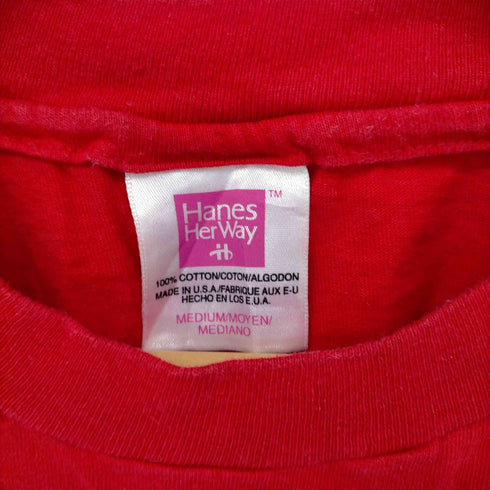 ヘインズ Hanes 90S HER WAY MADE IN USA シングルステッチ無地Tシャツ メンズ import:M