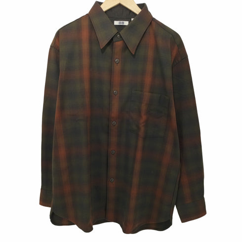 ユニクロユー UNIQLO U ヘビーフランネルオーバーサイズシャツ(長袖) メンズ JPN:L