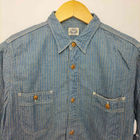 ジャーナルスタンダードホームステッド JOURNAL STANDARD J.S HOMESTEAD 三本針 マチ付き ストライプシャンブレーシャツ メンズ JPN:S
