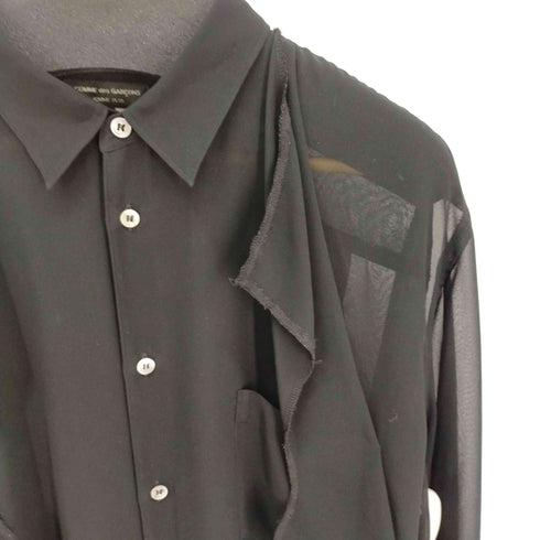 コムデギャルソンオムプリュス COMME des GARCONS HOMME PLUS AD2015 シアーシャツ フロントドッキング メンズ JPN:L