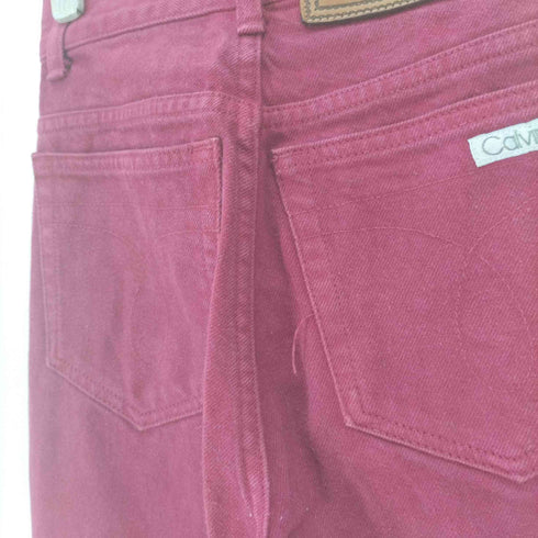 カルバンクライン CALVIN KLEIN Sport カラー ジップフライ デニム パンツ レディース W60 H88