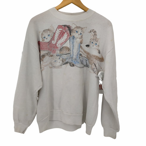 ジャージーズ JERZEES 90S キャットプリントクルーネックスウェット メンズ import:L