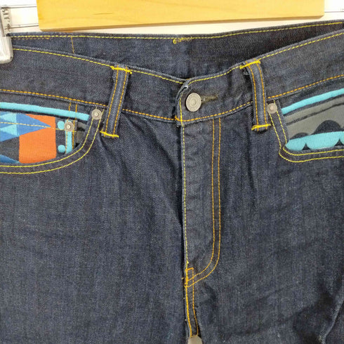 リーバイス Levis 508 ネイティブ柄 レギュラー テーパード フィット インディゴ デニムパンツ メンズ W32 L32