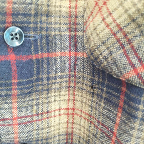 ペンドルトン PENDLETON 70s USA製 ボックスシルエット オープンカラーシャツ フラップポケット マドラスチェック メンズ import:M
