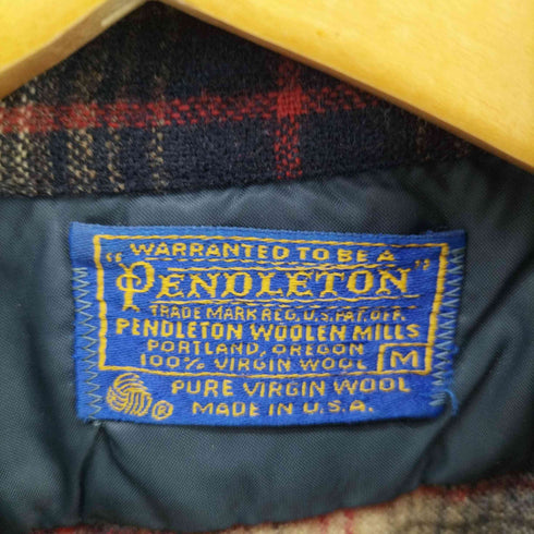 ペンドルトン PENDLETON 70s USA製 ボックスシルエット オープンカラーシャツ フラップポケット マドラスチェック メンズ import:M