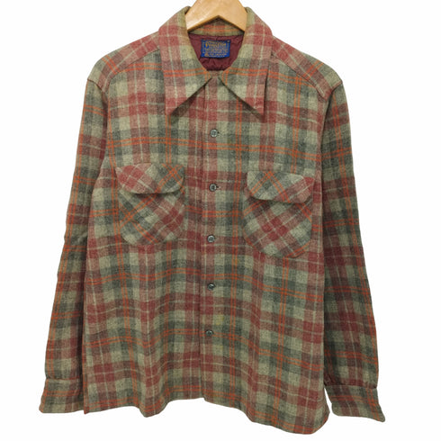 ペンドルトン PENDLETON 70s USA製 ボックスシルエット オープンカラーシャツ フラップポケット タータンチェック メンズ import:M