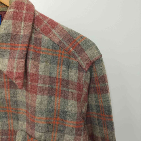 ペンドルトン PENDLETON 70s USA製 ボックスシルエット オープンカラーシャツ フラップポケット タータンチェック メンズ import:M