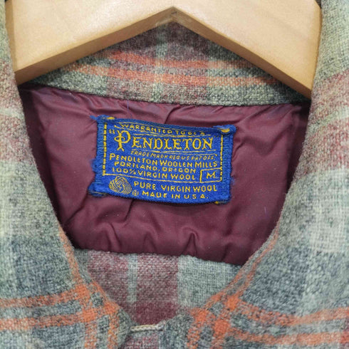 ペンドルトン PENDLETON 70s USA製 ボックスシルエット オープンカラーシャツ フラップポケット タータンチェック メンズ import:M
