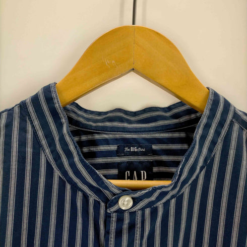 ギャップ Gap the big shirt バンドカラーストライプシャツ メンズ JPN:L