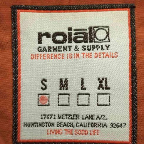 ロイアル roial GARMENT&SUPPLY ロゴ刺繍 コーチジャケット メンズ JPN:S