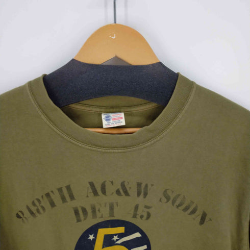 バズリクソンズ BUZZ RICKSONS USA製 プリントクルーネックTシャツ メンズ JPN:L