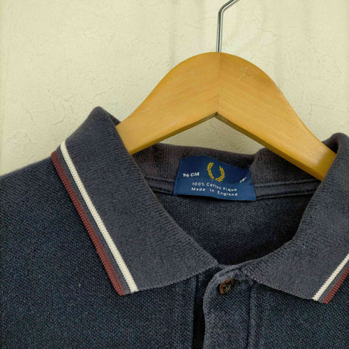 フレッドペリー FRED PERRY イングランド製 ロゴ刺繍 ポロシャツ メンズ US:38