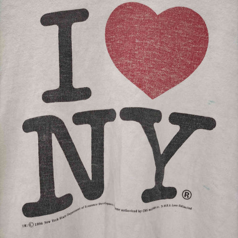 フルーツオブザルーム FRUIT OF THE LOOM 90S USA製 I LOVE NY プリントTシャツ メンズ