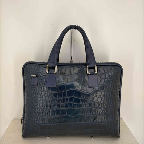 borse in pelle クロコ型押し GENUINE LEATHER ブリーフケース メンズ