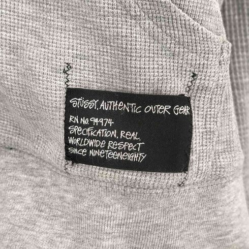 ステューシー Stussy 00S OLD STUSSY サーマル ジップアップパーカー メンズ import:L