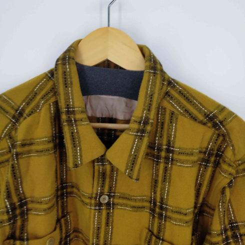 テンダーロイン TENDERLOIN ウールチェックシャツ 開襟 オープンカラー メンズ XL