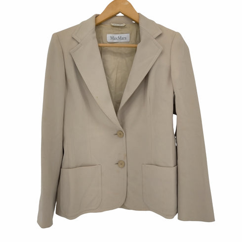 マックスマーラ MAX MARA 白タグ ポリブレンドトリアセテートテーラードジャケット レディース EUR:40
