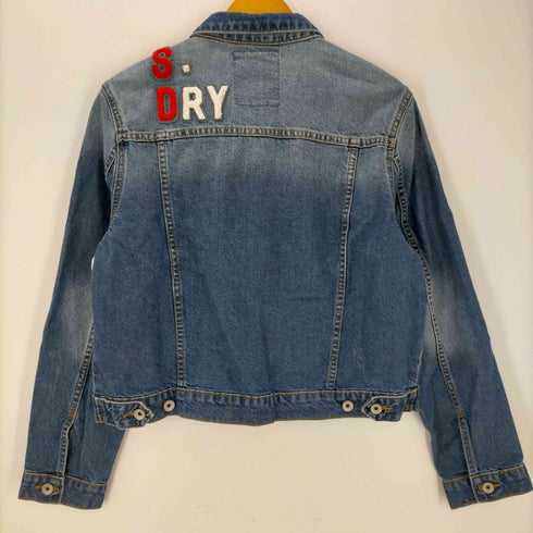 極度乾燥しなさい Superdry ワッペン デニムトラッカージャケット レディース UK:14