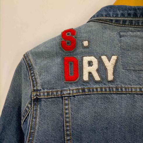 極度乾燥しなさい Superdry ワッペン デニムトラッカージャケット レディース UK:14