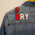 極度乾燥しなさい Superdry ワッペン デニムトラッカージャケット レディース UK:14