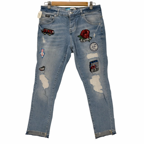 SIPER DRY ワッペン カットオフ デニムパンツ レディース US:28-29