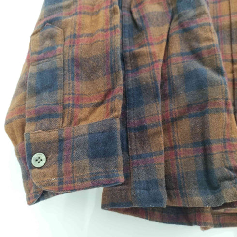 ペンドルトン PENDLETON 60s USA製 ボックスシルエット オープンカラーシャツ フラップポケット チェック メンズ import:M