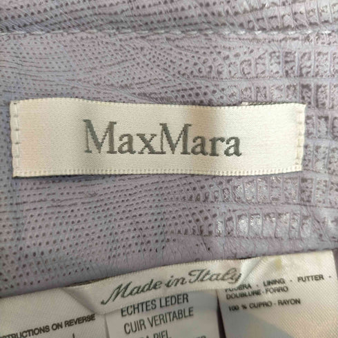 マックスマーラ MAX MARA 白タグ パイソン型押し レザータイトスカート レディース JPN:38