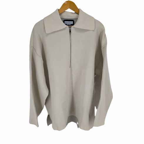 メゾンスペシャル MAISON SPECIAL 22AW ダブルフェイスハーフジッププライムオーバーニットポロシャツ メンズ JPN:1