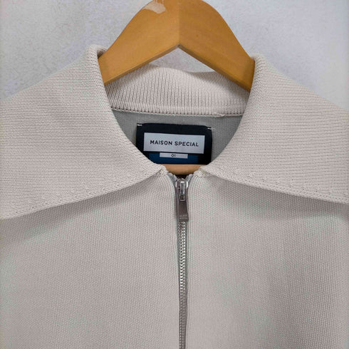 メゾンスペシャル MAISON SPECIAL 22AW ダブルフェイスハーフジッププライムオーバーニットポロシャツ メンズ JPN:1
