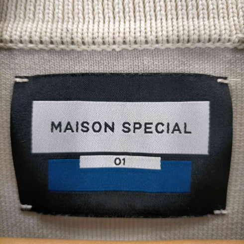 メゾンスペシャル MAISON SPECIAL 22AW ダブルフェイスハーフジッププライムオーバーニットポロシャツ メンズ JPN:1