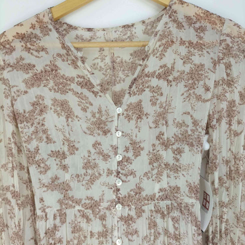 RIELLE riche フラワーシフォンプリーツワンピース レディース