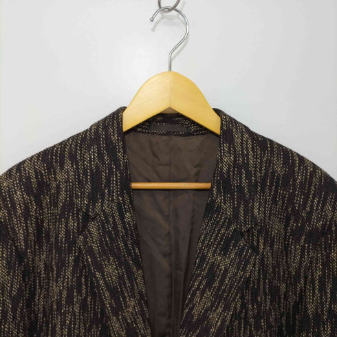 イッセイミヤケ ISSEY MIYAKE 1985年 Archive 筆タグ シルク混 2Bツイードジャケット メンズ JPN:L