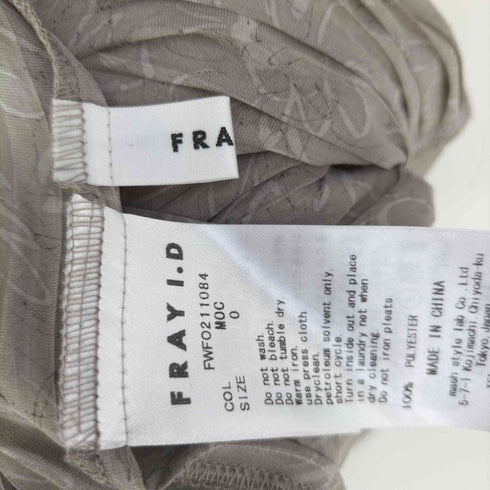 フレイアイディー FRAY I.D ラインアート割線シフォンワンピース レディース JPN:0