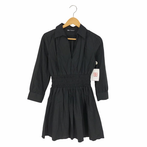 ザラ ZARA POPLIN MINI DRESS ポプリンミニワンピース レディース import:XS