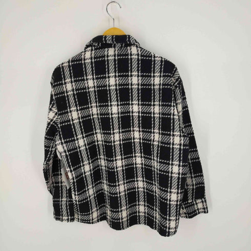 チェックシャツジャケット オープンカラー メンズ ONE SIZE